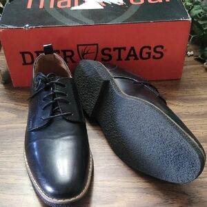 🎩Deer Stags Boys Black Oxford Shoes Size 3.5